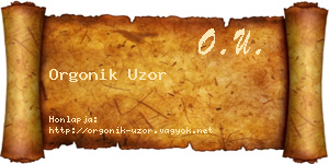 Orgonik Uzor névjegykártya
